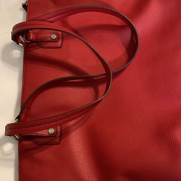 Dana Buchman large red tote with padded laptop pocket - Picture 17 of 17